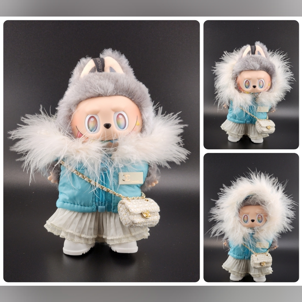 Fits Labubu Fluffy Puffer Clothes Accessory